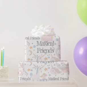 Einhorn Meerjungfrau Narwal Drache Pastell Persona Geschenkpapier