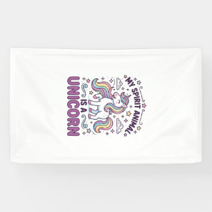 Einhorn Mein Seelentier ist ein Einhorn Fette Typo Banner