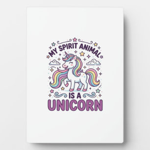 Einhorn Mein Seelentier ist ein Einhorn Fette Typo Fotoplatte