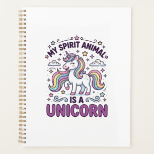 Einhorn Mein Seelentier ist ein Einhorn Fette Typo Planer