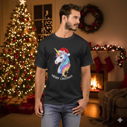 Einhorn-Merry-Christmas-Design T-Shirt