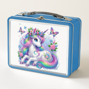 Einhorn-Metall-Lunchbox Metall Brotdose