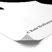 Einhorn - Minimalistische Schwarz-Weiß-Kunst Poster (Ecke)