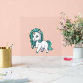 Einhorn mit Benzinmane Niedliches fsonniges Einhor Acrylschild (Hochzeit)