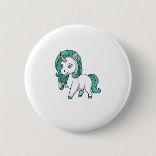 Einhorn mit Benzinmane Niedliches fsonniges Einhor Button
