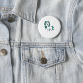 Einhorn mit Benzinmane Niedliches fsonniges Einhor Button (Beispiel)