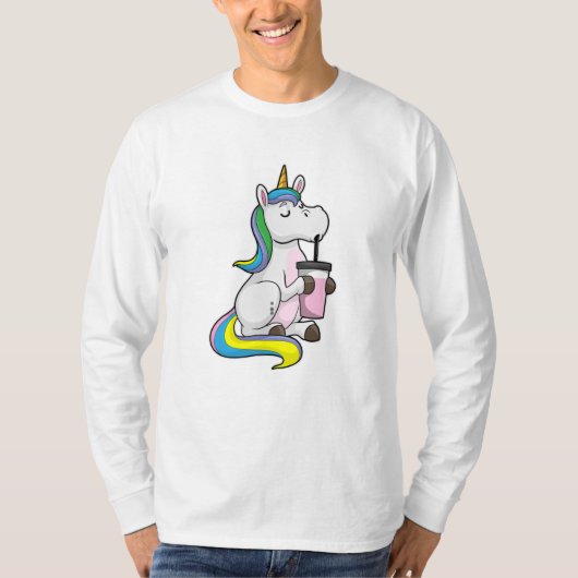 Einhorn mit Bubble Tee (Vorderseite)