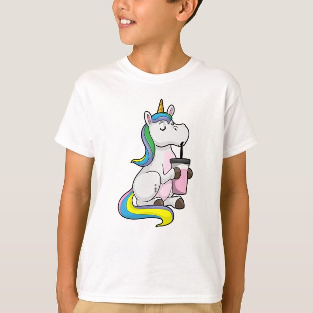 Einhorn mit Bubble Tee (Vorderseite)