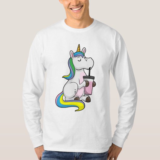 Einhorn mit Bubble Tee (Vorderseite)