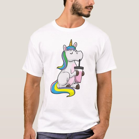 Einhorn mit Bubble Tee (Vorderseite)
