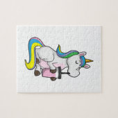 Einhorn mit Bubble Tee Puzzle (Horizontal)