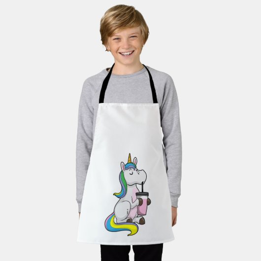 Einhorn mit Bubble Tee Schürze (Getragen)