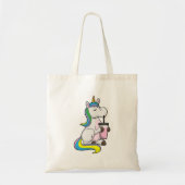 Einhorn mit Bubble Tee Tragetasche (Vorne)