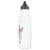 Einhorn mit bunten Haaren Edelstahlflasche (Rechts)