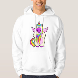 Einhorn mit bunten Haaren Hoodie