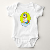 Einhorn mit Cloud & Sun Baby Strampler (Vorderseite)