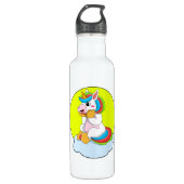Einhorn mit Cloud & Sun Edelstahlflasche (Vorderseite)