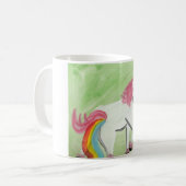 Einhorn mit der Magen-Grippe Kaffeetasse (Vorderseite Links)