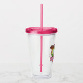 Einhorn mit Donuts Acryltrinkbecher (Rechts)