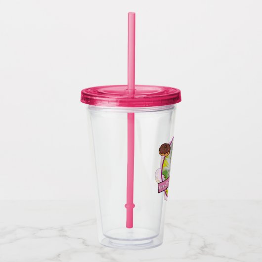 Einhorn mit Donuts Acryltrinkbecher (Rechts)