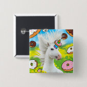 Einhorn mit Donuts Button (Vorne & Hinten)