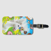 Einhorn mit Donuts Gepäckanhänger (Vorderseite (Horizontal))
