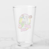 Einhorn mit Donuts Glas (Rückseite)