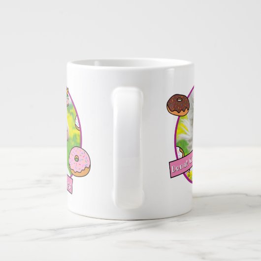 Einhorn mit Donuts Jumbo-Tasse (Rückseite)