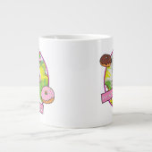Einhorn mit Donuts Jumbo-Tasse (Vorderseite)