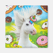 Einhorn mit Donuts Magnet (Vorne)