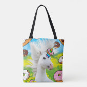 Einhorn mit Donuts Tasche (Rückseite)