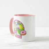 Einhorn mit Donuts Tasse (Vorderseite Links)