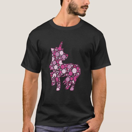 Einhorn mit Dotgirl T-Shirt (Vorderseite)