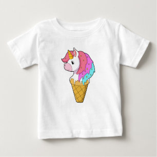 Einhorn mit Eiscreme Baby T-shirt