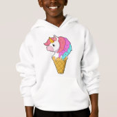 Einhorn mit Eiscreme Hoodie (Vorderseite)