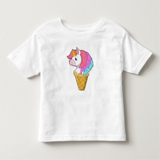 Einhorn mit Eiscreme Kleinkind T-shirt (Vorderseite)