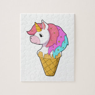 Einhorn mit Eiscreme Puzzle