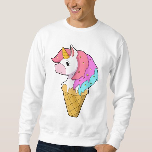 Einhorn mit Eiscreme Sweatshirt (Vorderseite)