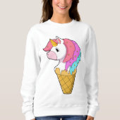 Einhorn mit Eiscreme Sweatshirt (Vorderseite)
