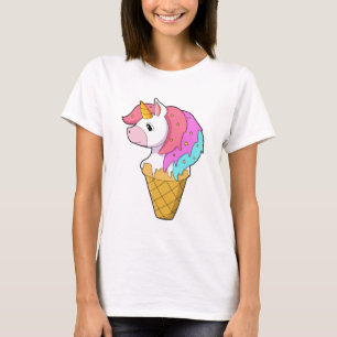 Einhorn mit Eiscreme T-Shirt