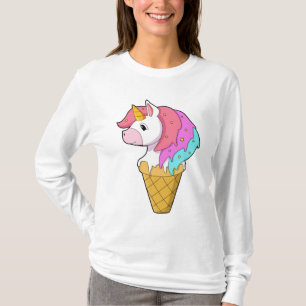 Einhorn mit Eiscreme T-Shirt