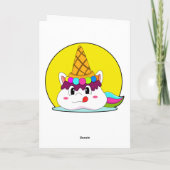 Einhorn mit Eistüte Karte (Rückseite)