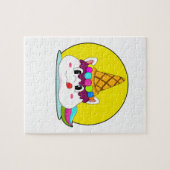 Einhorn mit Eistüte Puzzle (Horizontal)
