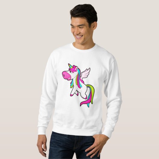Einhorn mit Flügeln Sweatshirt (Vorne ganz)