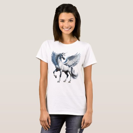 Einhorn mit Flügeln T-Shirt (Vorne ganz)