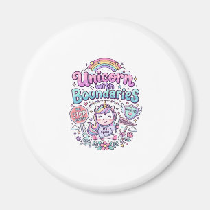 Einhorn mit Grenzen Charmante Bekleidung Grafik_1 Magnet