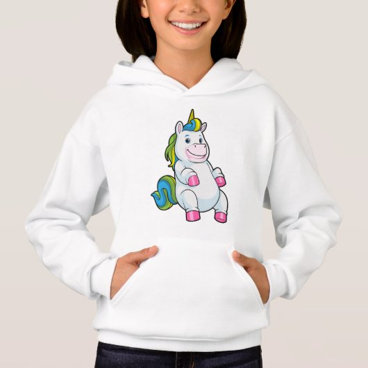 Einhorn mit großem Bauch Hoodie (Vorderseite)
