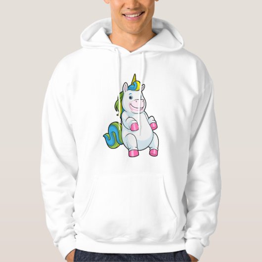 Einhorn mit großem Bauch Hoodie (Vorderseite)