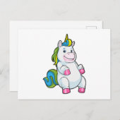 Einhorn mit großem Bauch Postkarte (Vorne/Hinten)