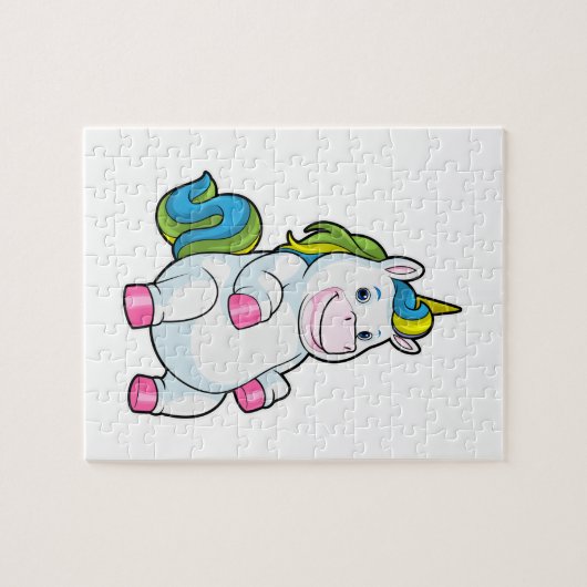 Einhorn mit großem Bauch Puzzle (Horizontal)